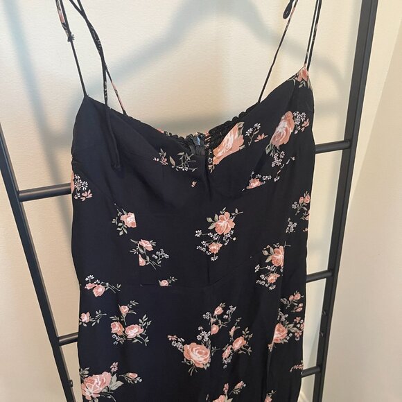 Reformation Portia Black Floral Jumpsuit - Picture 7 of 11